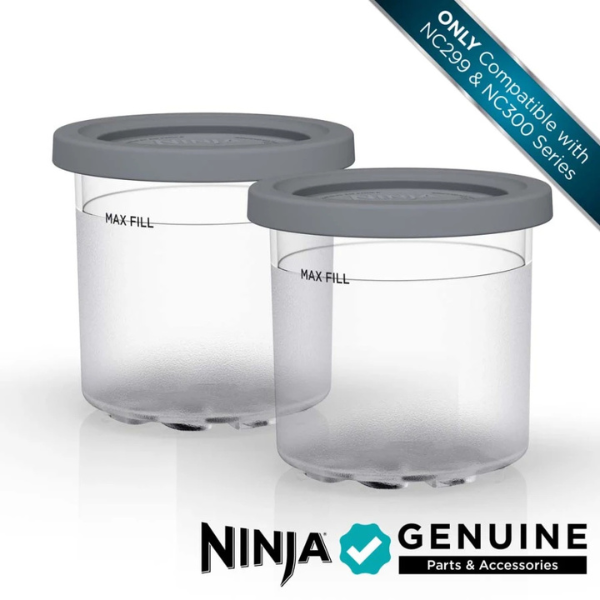 B0B7CBNNXC (2) Pack Ninja CREAMi 2 pintas compatible con las máquinas de las series NC299AMZ y NC300s