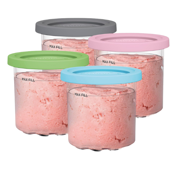 B0B8JXV17Y Pack Ninja CREAMi 4 pintas compatible con las máquinas de las series NC299AMZ y NC300s