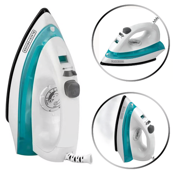 BD00109-4 Plancha de Vapor Antiadherente Black+Decker