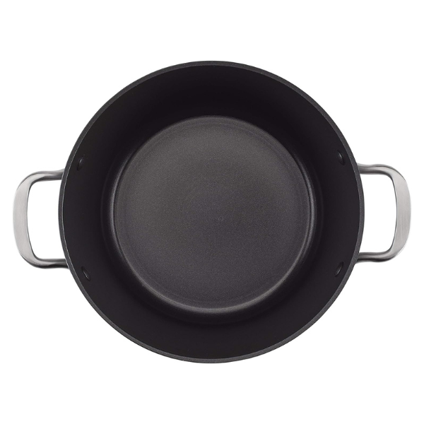 B08GDYQ4SB (3) Olla de inducción KitchenAid Antiadherente Anodizada con tapa de 8 cuartos