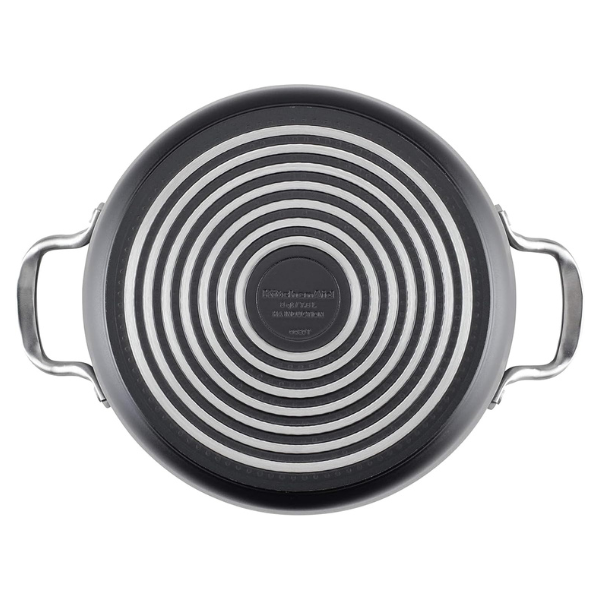 B08GDYQ4SB (4) Olla de inducción KitchenAid Antiadherente Anodizada con tapa de 8 cuartos