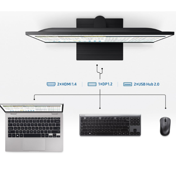 LF24T454FQNXGO (4) Monitor Samsung 24" FHD Flat Internal Power HAS