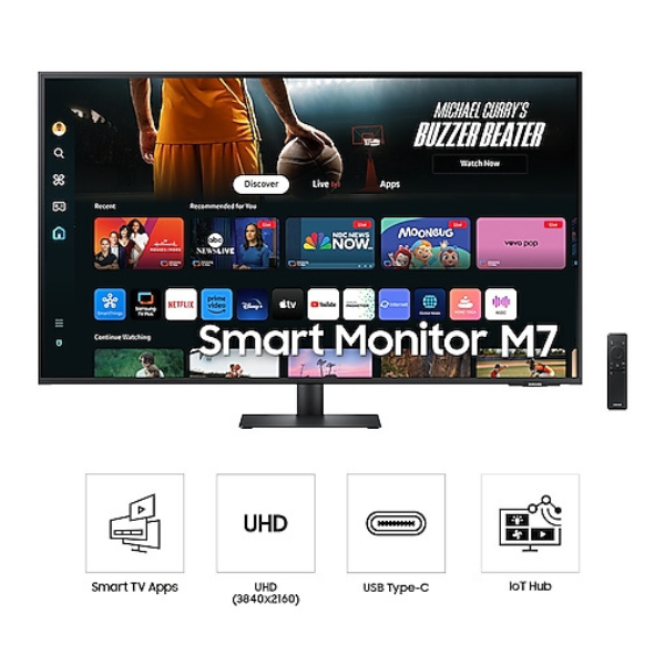 1435081 (5) Monitor Samsung M7 M70D UHD de 43"