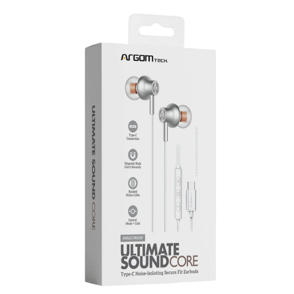 ARG-HS-2030WT (2) Audífonos ArgomTech Ultimate Sound Core, ARG-HS-2030