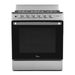Cocina a gas Midea Plus Chef 30" 6 quemadores, MGS30FS1BEABG