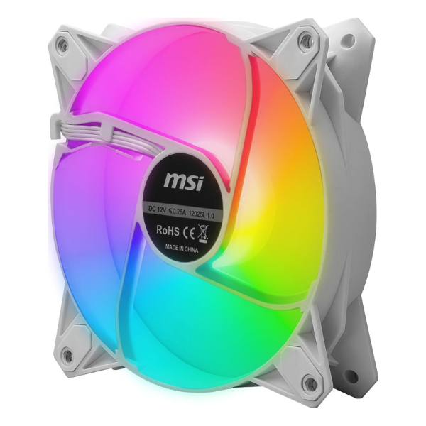 B0CKWGMW3Q (4) Abanico MSI MPG F120 ARGB 1200RPM 120mm Paquete de 2