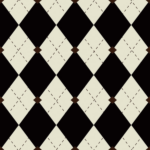 Papel tapiz Simon&SiffVintage a cuadros británico geométrico para baño 17.3 x 78"