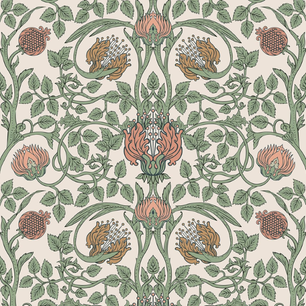 B0D7H31HVR Papel tapiz VEELIKE retro floral 17.7 x 118 inch