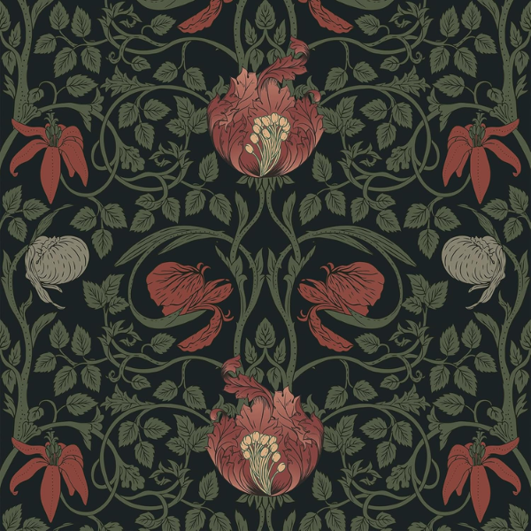 B0DBH5Z6W4 (1) Papel tapiz VEELIKE retro floral
