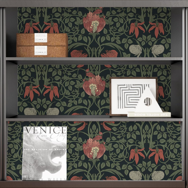 B0DBH5Z6W4 (7) Papel tapiz VEELIKE retro floral