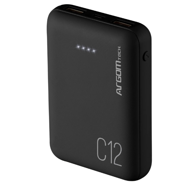 ARG-PB-1138BK Banco de energía ArgomTech C12 12000 mAh