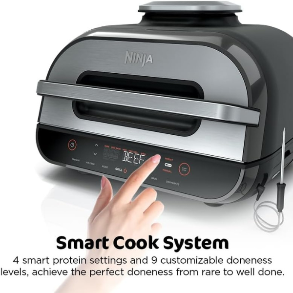 B089TQ82WT (3) Parrilla Ninja Foodi Smart XL 6 en 1 para interiores