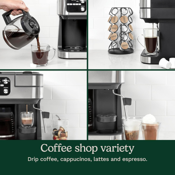 B0BWSMV57F-10 Cafetera Cuisinart 4-en-1 12 Tazas
