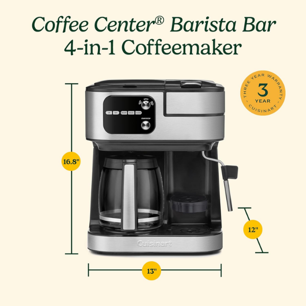 B0BWSMV57F-11 Cafetera Cuisinart 4-en-1 12 Tazas