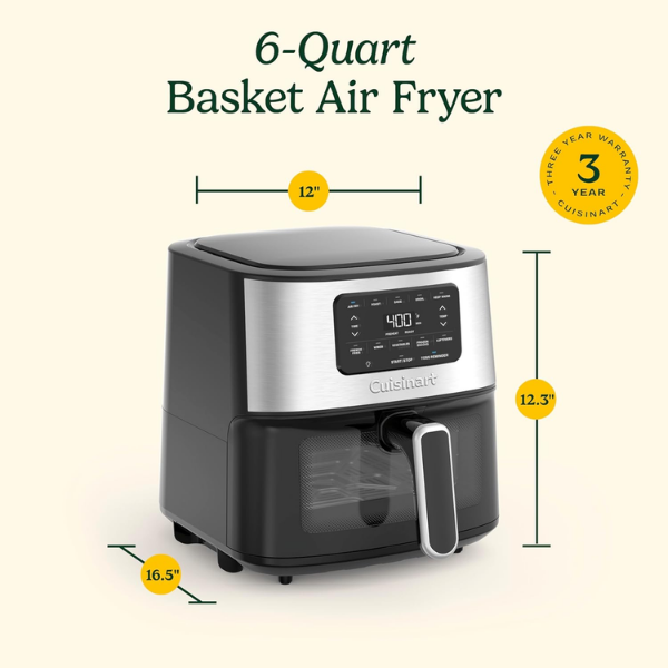 B0BYF8PT3L-7 Freidora de Aire Cuisinart 6 Qt