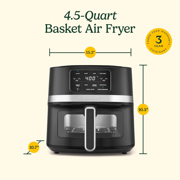 B0D98VT7VX-5 Freidora de Aire Cuisinart 4.5 Qt