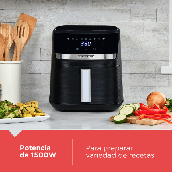 AFBD62-1BDLA (4) Freidora de aire Black+Decker PURIFRY de 5.5L, AFBD62-1BDLA